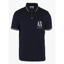 Armani Exchange - Polo brodé en coton - Taille L - Bleu
