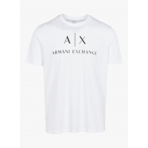Armani Exchange - Tee-shirt col rond en coton - Taille M - Blanc