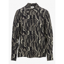 Attic And Barn - Blouse met klassieke kraag en print - 40 Maat - Zwart