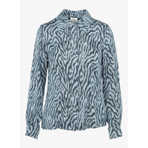 Attic And Barn - Blouse van viscose en zijde met klassieke kraag en print - 46 Maat - Multikleurig