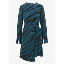 Attic And Barn - Wikkeljurk met print - 44 Maat - Blauw