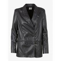 Attic And Barn - Jasje met reverskraag en gecoat effect - 42 Maat - Zwart