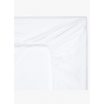 Au Printemps Paris Maison - Sábana bajera de algodón orgánico - Talla 140x200 cm - Blanco