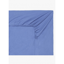 Place des Tendances Maison - Drap-housse en lin lavé - Taille 90x190 cm - Bleu