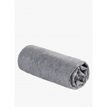 Place des Tendances Maison - Drap-housse en lin lavé - Taille 90x190 cm - Gris