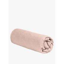 Au Printemps Paris Maison - Hoeslaken van stonewashed linnen - 180x200 cm Maat - Roze