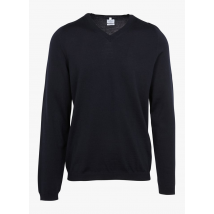 Au Printemps Paris - Pull Col V en laine mérinos - Taille XL - Bleu