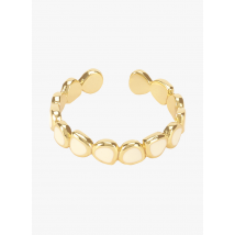Bangle Up - Offener verstellbarer ring aus vergoldetem und emailliertem messing - Einheitsgröße - Weiß