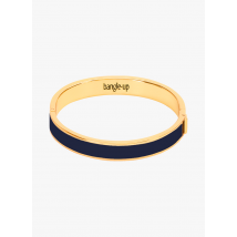 Bangle Up - Armband van geëmailleerd - goudkleurig metaal met sluiting - Een Maat - Blauw