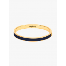 Bangle Up - Armband van geëmailleerd - goudkleurig metaal met sluiting - Een Maat - Blauw