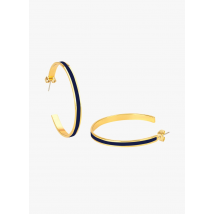 Bangle Up - Messing creolen - Een Maat - Blauw