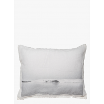 Bed And Philosophy - Coussin sérigraphié en lin - Taille Unique - Blanc