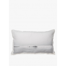 Bed And Philosophy - Coussin sérigraphié en lin - Taille Unique - Blanc