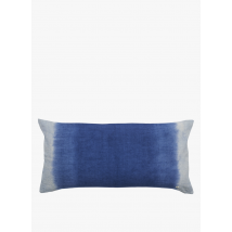 Bed And Philosophy - Grand coussin imprimé tie and dye en lin - Taille Unique - Bleu