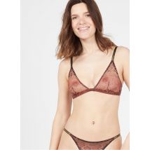 Beliza - Transparenter triangel-bh mit print - Größe M - Braun