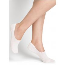 Bleuforet - Lote de 2 pares calcetines invisibles de mezcla de algodón - Talla 36/38 - Blanco