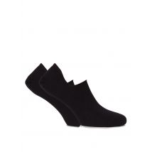 Bleuforet - Lote de 2 pares de calcetines invisibles de mezcla de algodón - Talla 39/42 - Negro