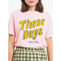 Bobo Choses - T-shirt van biokatoen met print - S Maat - Roze