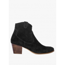 Bocage - Boots en cuir velours - Taille 37 - Noir