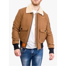 Bombers Original - Cazadora de lana con cuello de pelo - Talla 2XL - Marrón