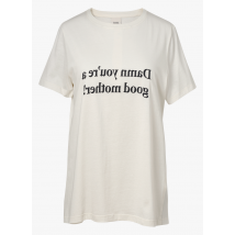 Boob - Camiseta de premamá estampada de algodón orgánico con cuello redondo - Talla XS - Blanco