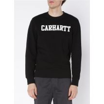 Carhartt Wip - Katoenen sweater met ronde hals en zeefdruk - XS Maat - Zwart
