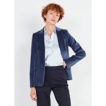 Caroll - Veste de tailleur en coton aspect velours - Taille 34 - Bleu