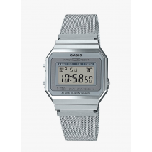 Casio Vintage - Vintage casio-horloge met stalen bandje - Een Maat - Grijs