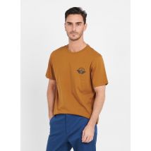 Dockers - Regular-fit - katoenen t-shirt met ronde hals - XL Maat - Bruin