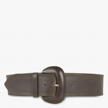Essentiel Antwerp - Buckled cowhide leather belt - 1 Size - Brown