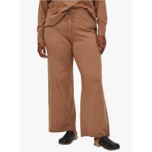 Evoked - Pantalon large en maille - Taille 46 - Marron