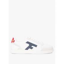 Faguo - Lage baskets van leer met colorblockpatroon - 42 Maat - Beige