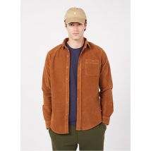 Faguo - Regular-fit overhemd van katoenmix met klassieke kraag - XS Maat - Bruin