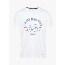 Faguo - Tee-shirt col rond sérigraphié en coton - Taille XL - Blanc