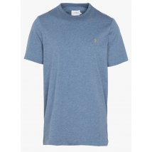Farah - Slim-fit - katoenen t-shirt met ronde hals - M Maat - Blauw