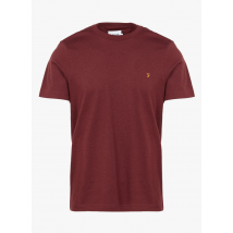 Farah - Slim-fit - katoenen t-shirt met ronde hals - S Maat - Rood