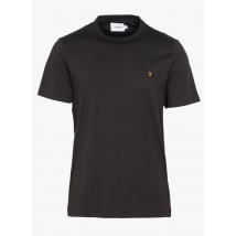 Farah - Camiseta slim fit de algodón con cuello redondo - Talla XL - Negro