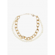 Gisel B - Kralenarmband - Een Maat - Goudkleurige