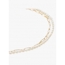 Gisel B - Collar con perlas - Talla única - Dorado