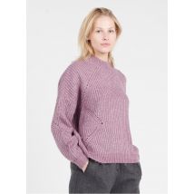 Grace Et Mila - Trui van tricotmix met ronde hals - M/L Maat - Paars