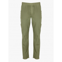 Homecore - Straight-fit - lichte broek van katoenmix met textuur - 30 Maat - Groen