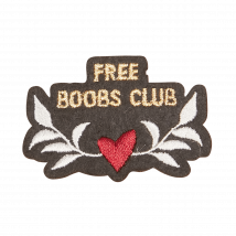 I Code - Broche met borduusel en print - Een Maat - Goudkleurige