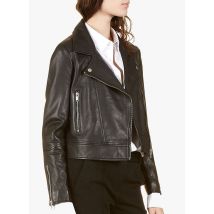 Ikks - Short zip-up leather jacket - XL Size - Multicolored