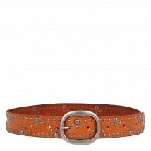 Ikks - Studded leather belt - 3 Size - Brown