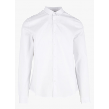 Ikks - Slim-fit overhemd van katoenmix met klassieke kraag en print - M Maat - Wit