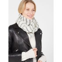 Ikks - Striped cotton floaty scarf - One Size - White