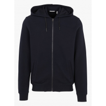 Ikks - Regular-fit vest van katoenmix met ronde hals en capuchon - L Maat - Blauw