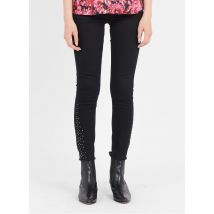 Ikks - Vaquero slim cropped con strass - Talla 40 - Negro