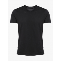 Ikks - Camiseta de algodón con cuello de pico - Talla M - Negro