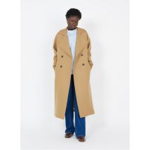 Iro - Chaquetón largo de mezcla de lana con cuello sastre - Talla 38 - Marrón